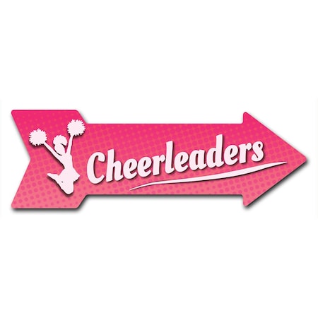 Signmission Cheerleaders Arrow Decal Funny Home Decor 30in Wide D-A-10-999921